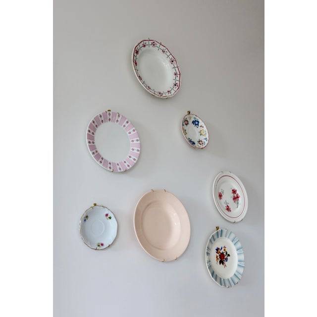 Pink Wall Plates in Pink Earthenware, 1950s, Set of 7 For Sale - Image 8 of 9