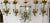Set of 4 wall lamps and a chandelier with 12 lamps in the art deco style from the 70s. Rarity i offer a unique pair of...
