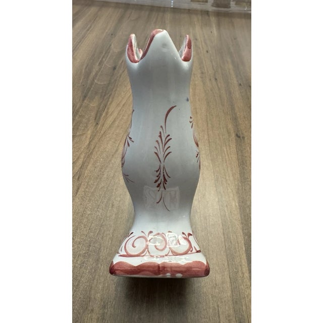 This stunning vintage five-finger vase is a true collector’s piece, beautifully hand-painted and crafted in Portugal....