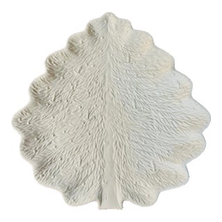 Vintage Italian Holiday Tree Porcelain Platter For Sale