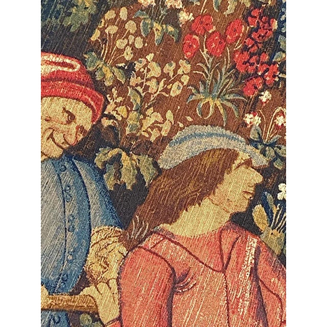 Vintage French Hand Printed Tapestry For Sale - Image 13 of 18