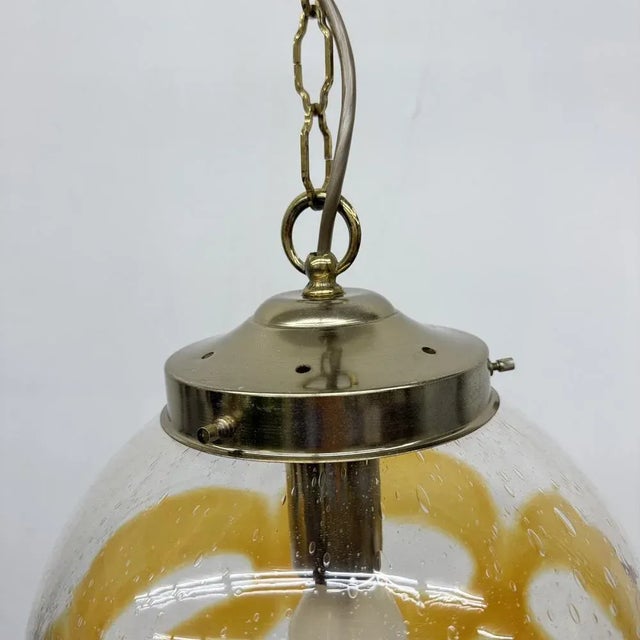 Vintage Italian Murano Glass Hanging Lamp, 1970s For Sale - Image 16 of 18