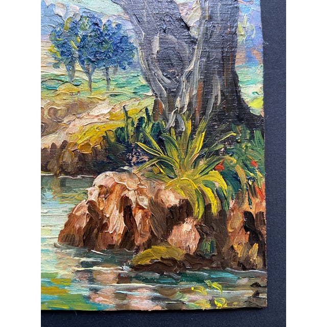 Edmond Flégier, Provence Landscape, 1950s, Oil on Panel For Sale - Image 7 of 10