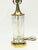 This striking mid-century modern table lamp features a brilliant column of thick, authentic German Dresden cut crystal....