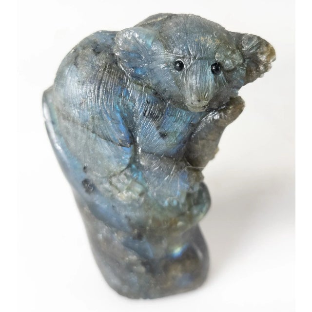 Late 20th Century 20th Century Carved Labradorite Stone Koala Bear For Sale - Image 5 of 8
