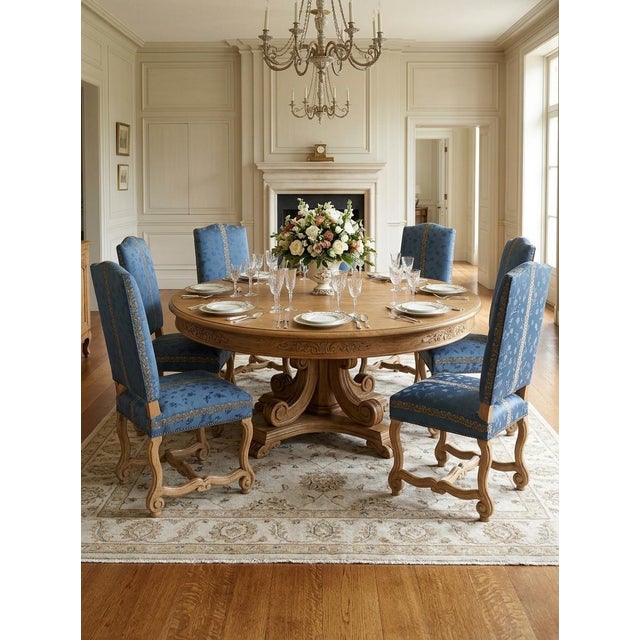Early 20th Century Early 20th Century Louis XIII / Louis XIV Revival Style Scrolled Os De Mouton Legs and H-Stretchers. For Sale - Image 5 of 5
