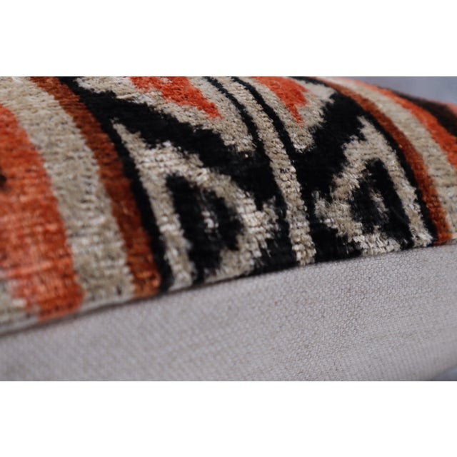 Contemporary Velvet Pink Ivory Throw Pillow With Down Insert For Sale In San Francisco - Image 6 of 10