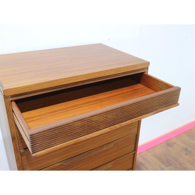 Mid Century Modern Vintage Dresser Chest of Drawers Tall Boy by White and Newton Danish Style For Sale - Image 11 of 12