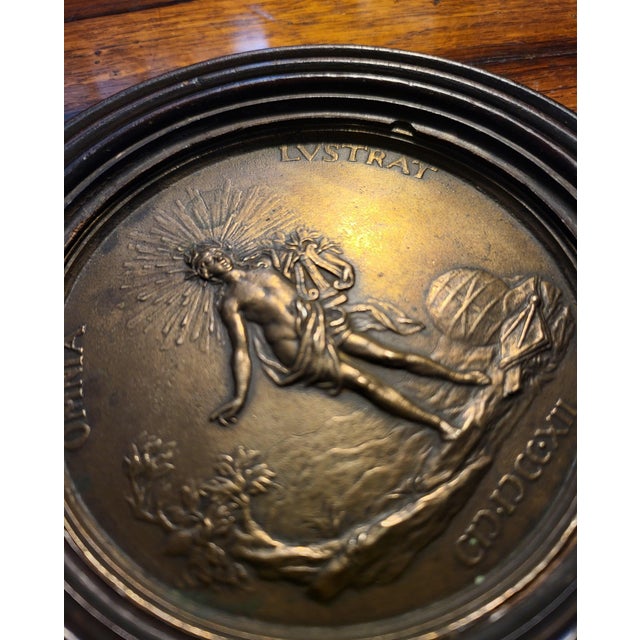 Black Grand Tour Ebonized Framed Bronze Relief Plaque of Count Lorenzo Magalotti, 19th Century For Sale - Image 8 of 16