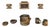 Studio Ceramic Ensemble from Lygtemose Keramik, Denmark, 1960s, Set of 8 For Sale