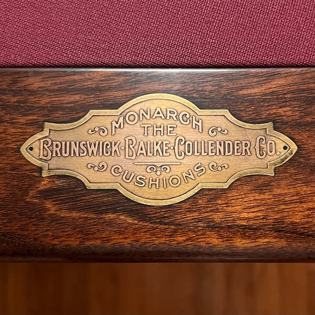 Late 19th Century Aramith Style Pool Table Brunswick Circa 1885. Fully Restored by Blatt Billiards, Nyc. For Sale - Image 5 of 10