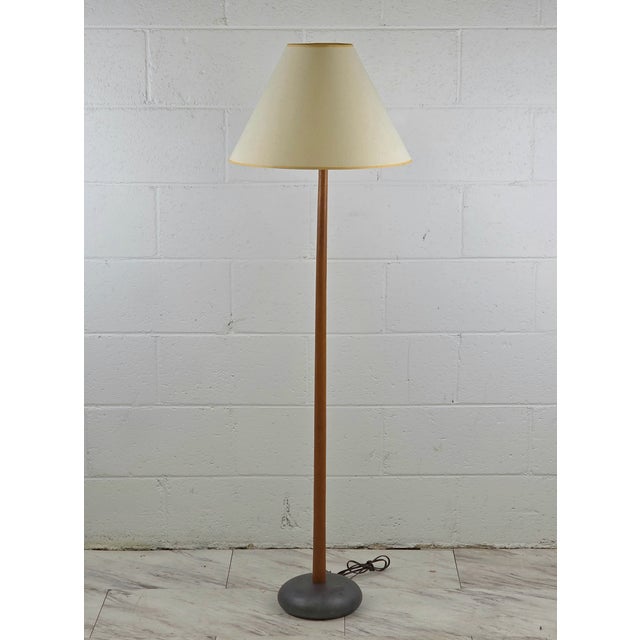 1960s 1960s Danish Modern Teak Lamp With Bulbous Ceramic Base For Sale - Image 5 of 6