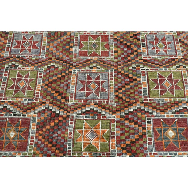 Mid 20th Century Vintage Turkish Kilim Rug- 6′8″ × 8′5″ For Sale - Image 5 of 13