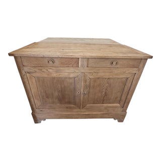 19th Century French Louis Philippe Solid Walnut Bleached Sideboard / Buffet. For Sale