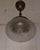 French Pendant Lamp with Metal Mounting and Decorated Glass Shade, 1930s For Sale - Image 6 of 7