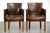 Vintage Grained Cowhide Leather Dining Chairs, Set of 6 For Sale - Image 3 of 17