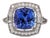 4Ct Tanzanite Ring With Natural Diamonds & Milgrain Detail in Solid 14k Gold, Size 6.75 For Sale