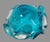 Vintage Italian Murano Attributed Hand-Blown Art Glass Blue Candy Dish Bowl For Sale - Image 4 of 6