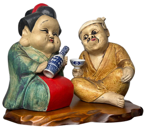 Vintage Japanese Figurines, 1950s, Set of 2