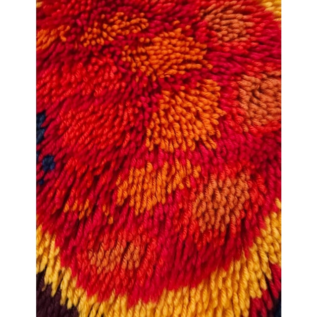 1970s Danish Rya Tapestry Wool Wall Rug by Ege Taepper, Denmark, 1970s For Sale - Image 5 of 8