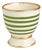 Savoy Green/White Striped Cachepot, Small For Sale