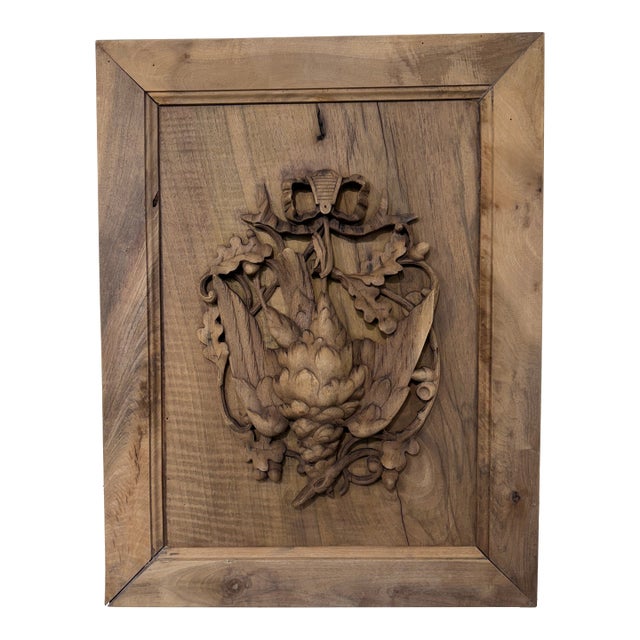 Black Forest Oak Wall Panel Bird Motif For Sale