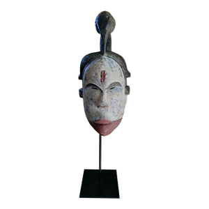Late 19th Century BaKwele or Ibo Nigerian Mask Stand Included