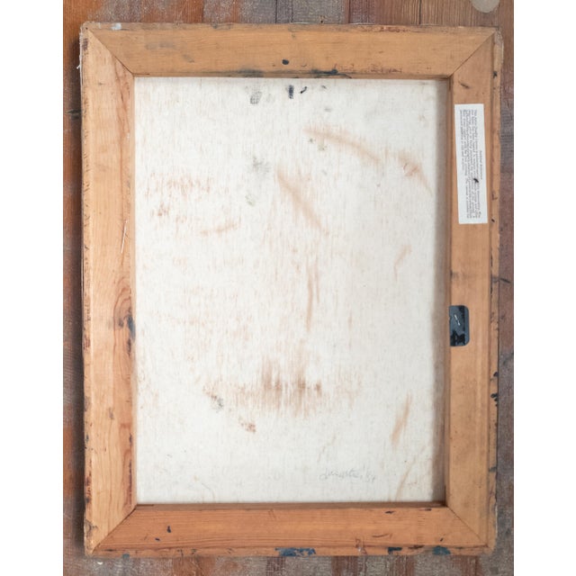 Textile 1980's Abstract Modernist Portrait Painting With Heavy Impasto, Signed Illegibly For Sale - Image 7 of 9