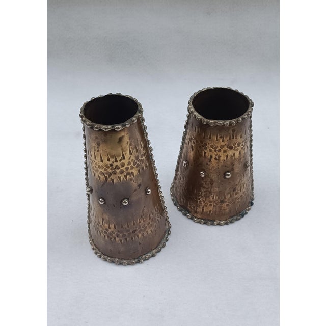 Vintage Bronze Vases, 1970s, Set of 2 For Sale - Image 4 of 11