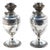 Small Antique Silver Plated Oil Lamps, 1860, Set of 2 For Sale