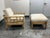 Vivai Del Sud for Wicker Works Italian Bamboo Armchair + Ottoman, Vintage For Sale - Image 4 of 12