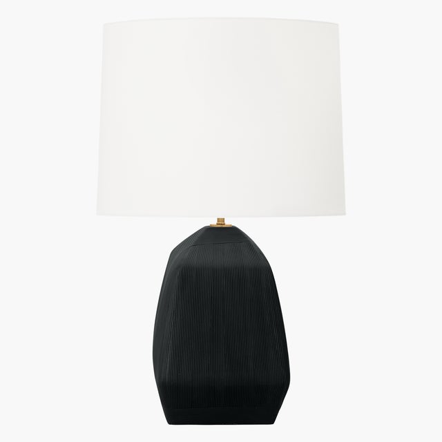 Black Hable by Visual Comfort Studio Hable Tallulah Table Lamp in Rough Black Ceramic For Sale - Image 8 of 9