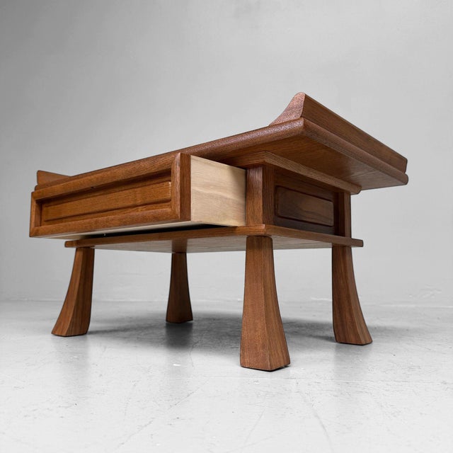 1960s Vintage Japanese Display Table with Drawer, 1960s For Sale - Image 5 of 12