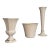 Hollywood Regency Lenox Ivory and Gold Vase Curation- Set of 3 For Sale