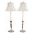 Pair of Silver Plate Candlestick Buffet Table Lamps For Sale