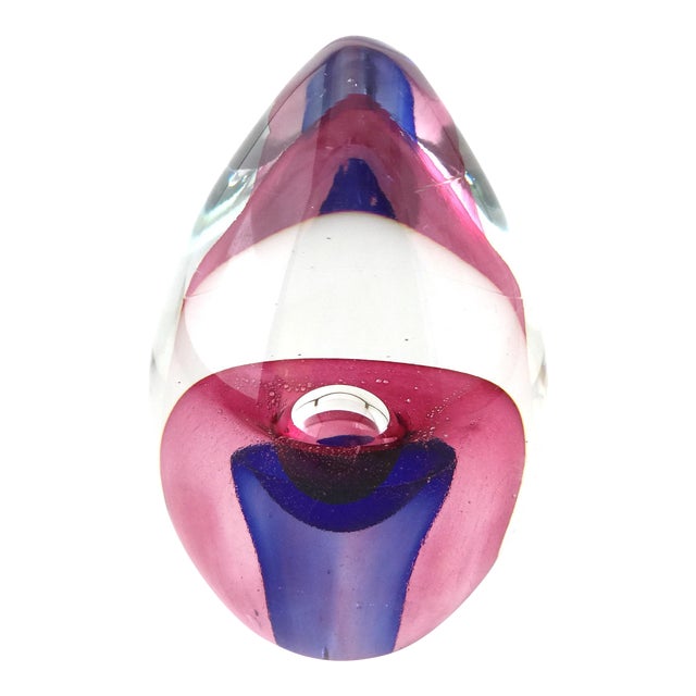 Large Murano Style Art Glass Paperweight For Sale