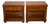 Biedermeier Style White Genesis Nightstands from American Hickory, Set of 2 For Sale