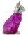 Vintage French Bulldog Pink Glass Silverplate Claret Jug Decanter For Sale - Image 4 of 13