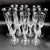 Snow Doves Crystal Champagne Flutes by Igor Carl Fabergé, France, 1982, Set of 12 For Sale - Image 10 of 18