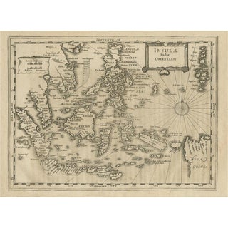 Antique Map of South East Asia, 1690 For Sale