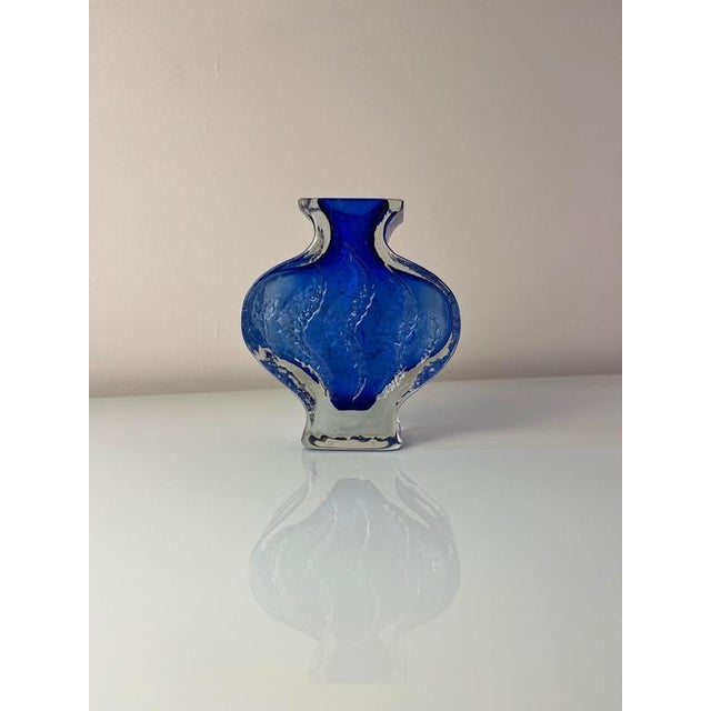 Blue Vase with Engraving by Ingrid Glas, 1960s For Sale - Image 10 of 11