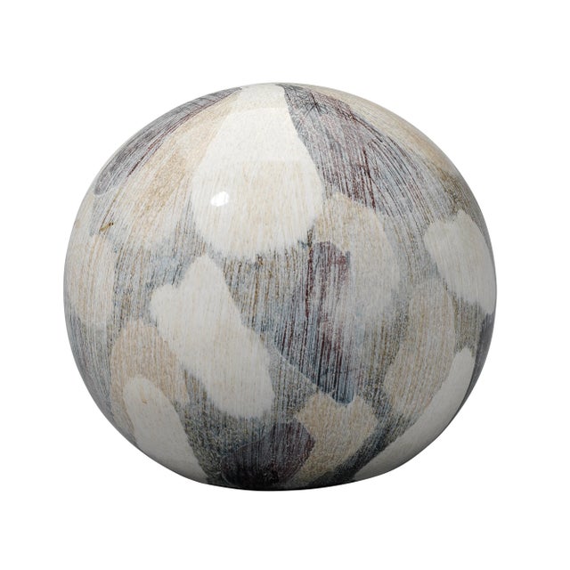 Cream Jamie Young Painted Sphere, Large For Sale - Image 8 of 8