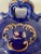 Blue 1940s Vintage Hand-Painted Porcelain Soup/Sauce Tureen with Underplate - 2 Pieces For Sale - Image 8 of 10