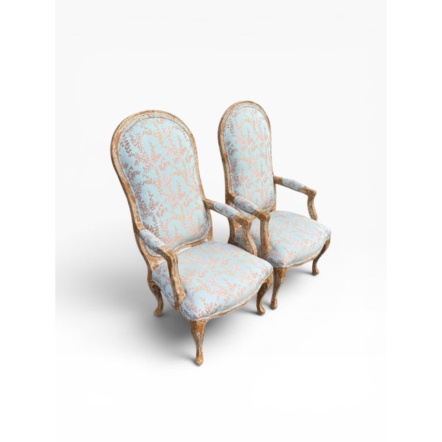 French Country Custom Built French Country Chairs- a Pair For Sale - Image 3 of 14