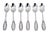 Silver Coffee Spoons with Raised Handles, Set of 6 For Sale - Image 3 of 3
