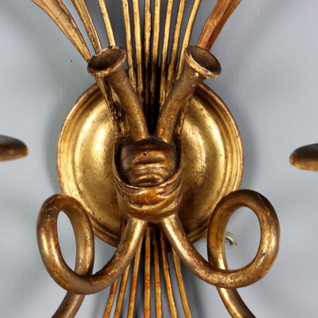 Wall Lights in Wrought Iron, Set of 2 For Sale - Image 5 of 7