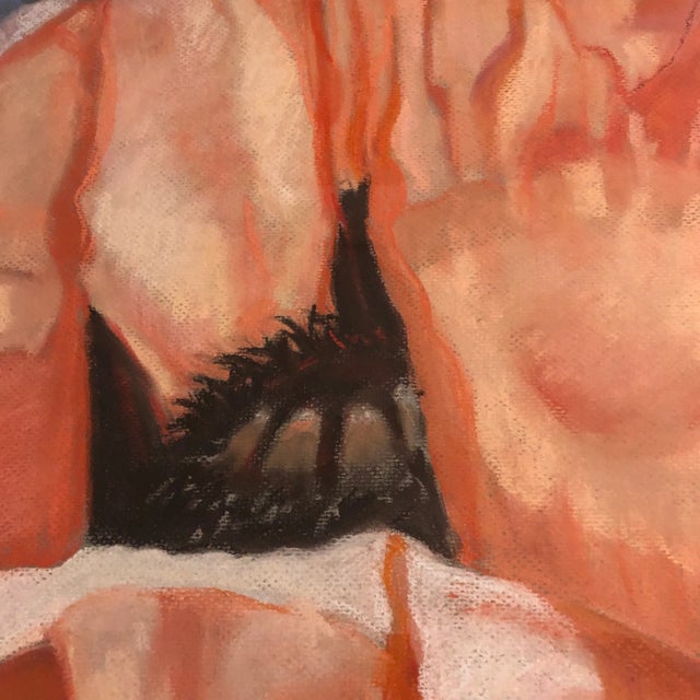 Contemporary Original Contemporary Large Poppy Pastel Framed Signed For Sale - Image 3 of 7