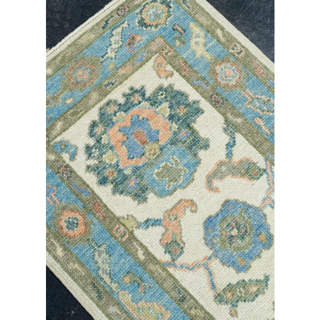 Early 21st Century Turkish Oushak Runner Rug 2'4" x 6' #17070 For Sale - Image 5 of 8