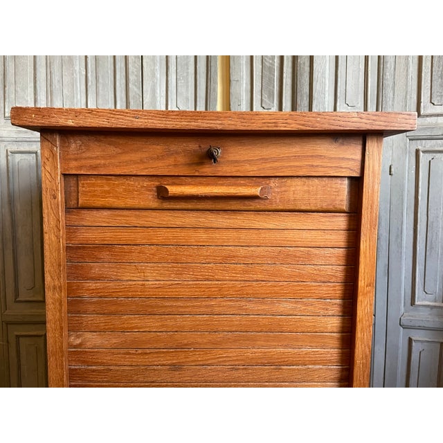 French Roller Shutter Cabinet, 1920s For Sale - Image 3 of 12