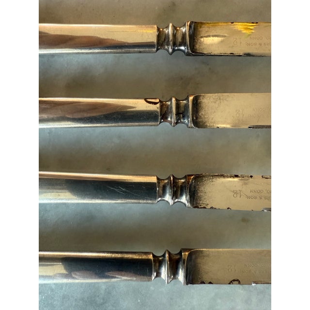 Early 20th Century Vintage Wm. Rogers & Son Silver Plate Fruit Knives - Set of 4 For Sale - Image 5 of 8